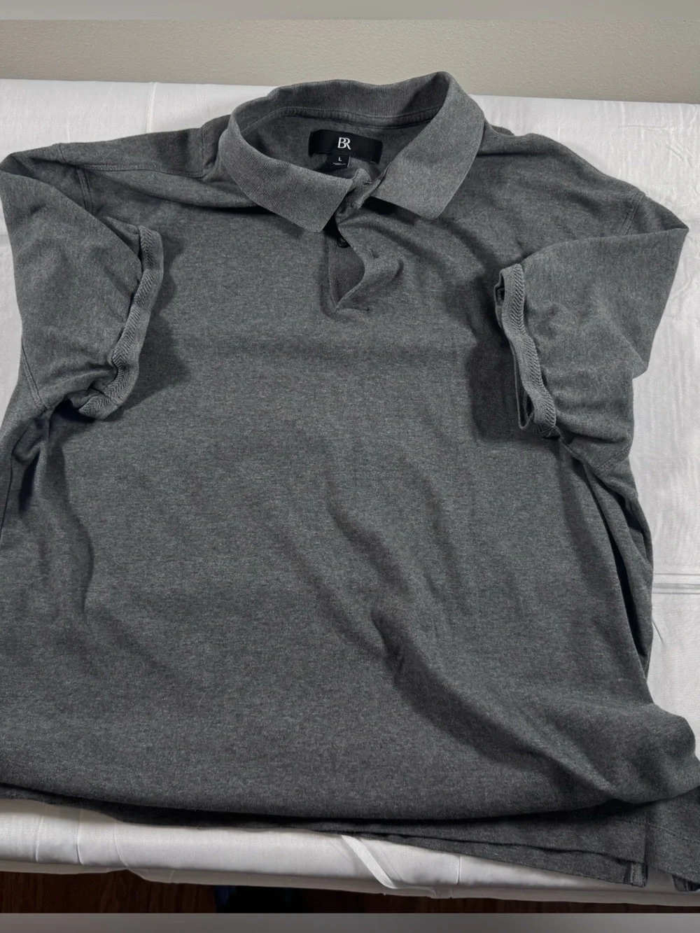 Banana Republic Mainline Men’s Polo Trio — Navy, Gray, Sand